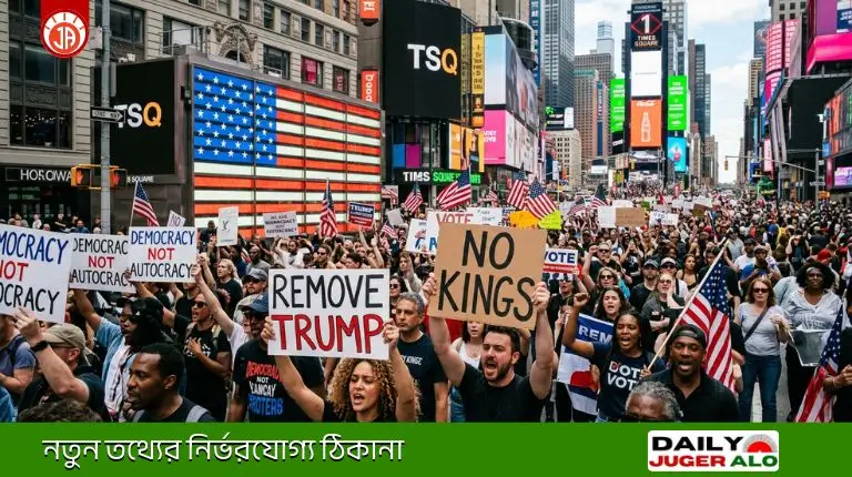 বিক্ষোভে ফুঁসছে যুক্তরাষ্ট্র, ৮০ লাখ কণ্ঠে ট্রাম্প হঠানোর ডাক