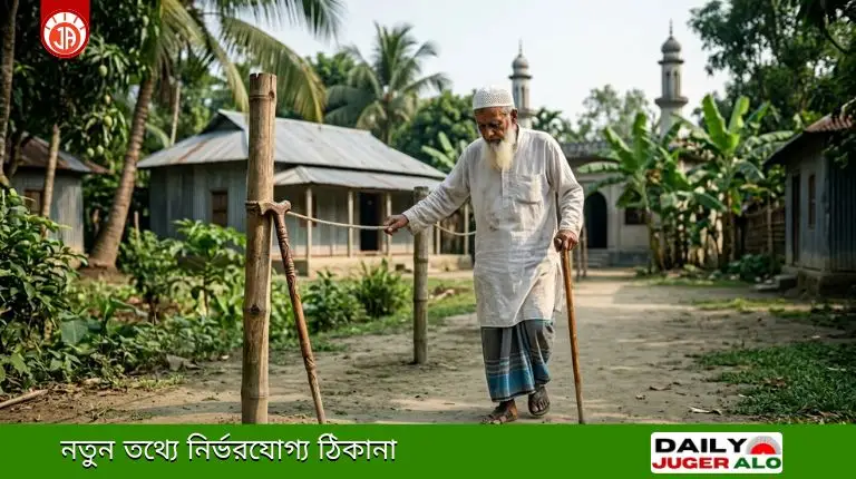 অন্ধ মুয়াজ্জিন আব্দুর রহমান মোল্লা নাটোর বড়াইগ্রাম দড়ি বাঁশ মসজিদ