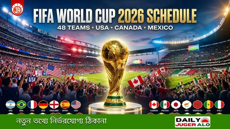 ২০২৬ ফুটবল বিশ্বকাপ সূচি: গ্রুপ, তারিখ ও পূর্ণ সময়সূচী