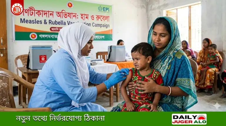 হামের টিকা শুরু: ২০ জেলার ৩০ এলাকাকে ঝুঁকিপূর্ণ ঘোষণা