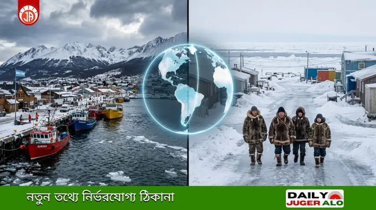 পৃথিবীর শুরু ও শেষ কোথায়, কেমন আছে সেখানকার মানুষ পৃথিবীর শেষ প্রান্তের দুই শহর উশুইয়া ও উটকিয়াগভিকের তুলনামূলক দৃশ্য- Juger alo